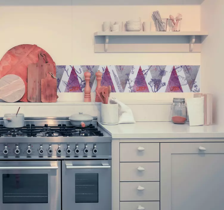 Cenefa adhesiva Borde de lavanda digital - TenVinilo