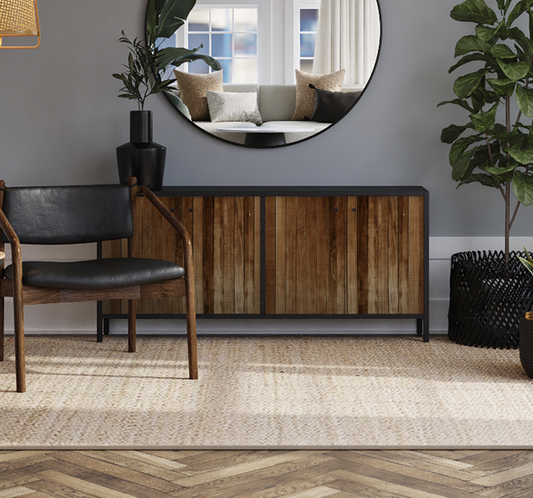 Vinilo para mueble listones de madera - TenVinilo