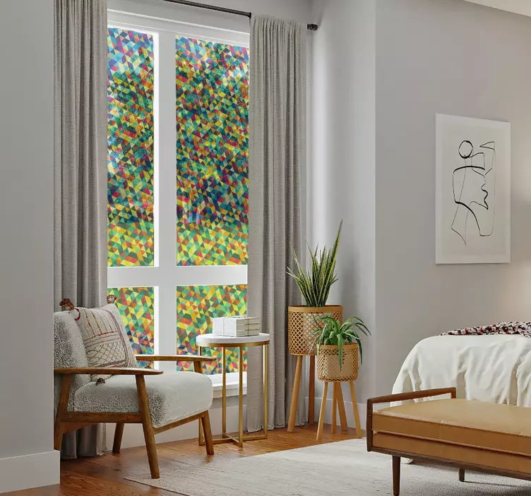 Vinilo para cristales geométrico Translúcido - TenVinilo