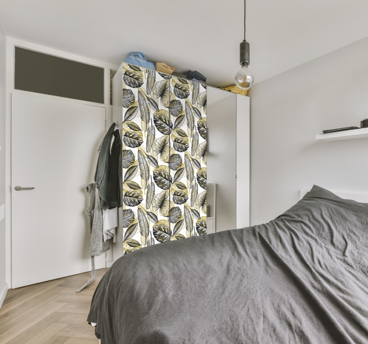 Vinilo para mueble plantas tropicales elegantes - TenVinilo