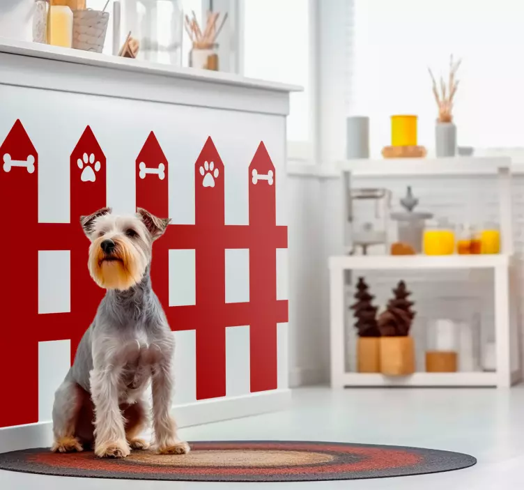 Vinilo mascota valla de jardín - TenVinilo