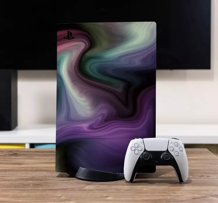 Vinilo PS4 patrones coloridos arremolinados - TenVinilo