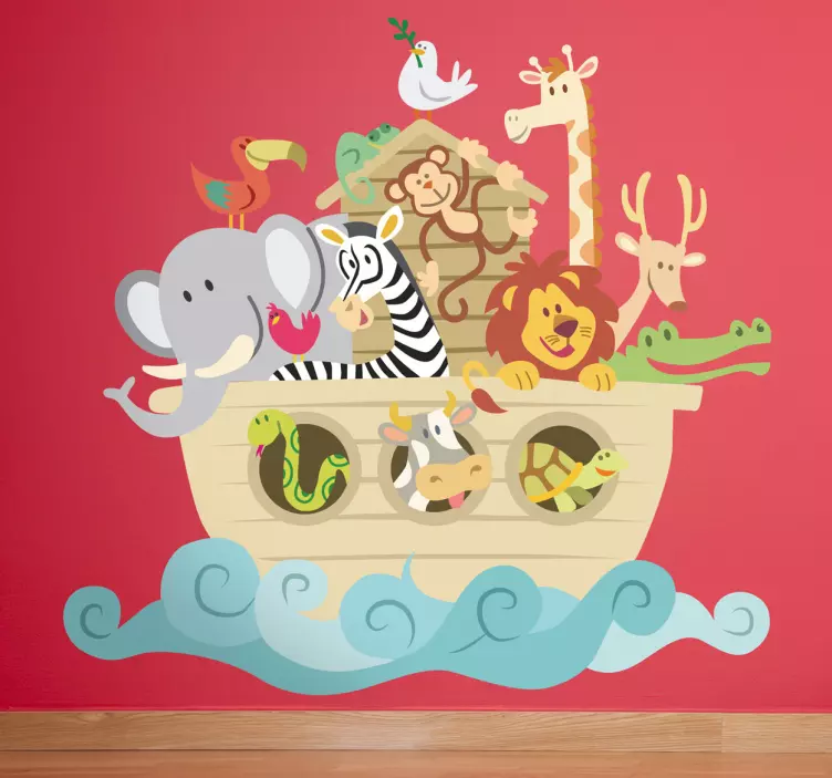 Vinilo decorativo infantil Arca de Noé - TenVinilo