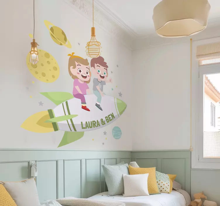 Vinilo espacio hermanos en un cohete - TenVinilo