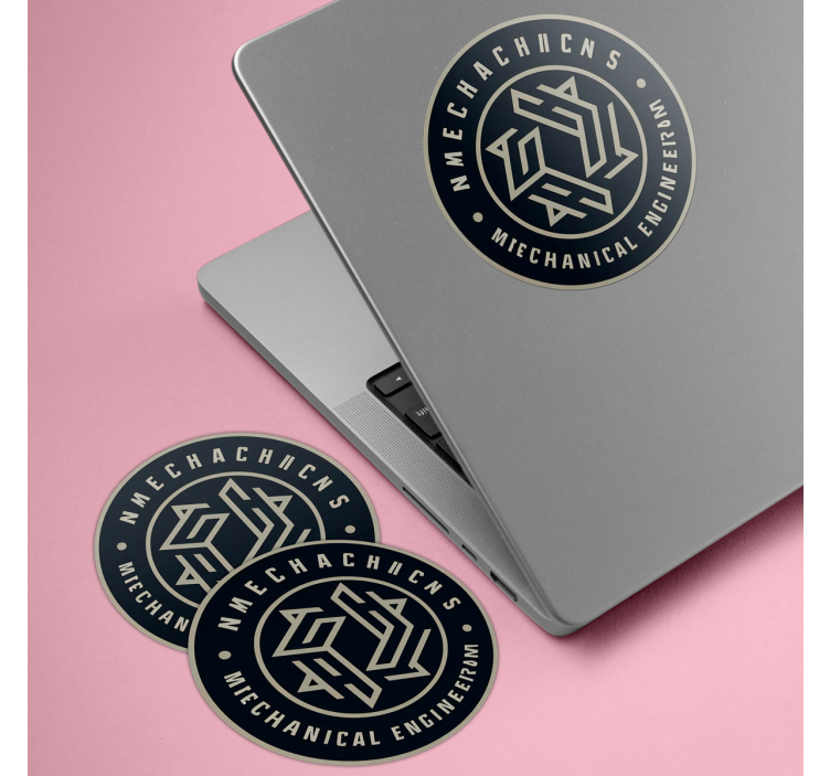 Vinilo oficina círculo personalizado con logotipo - TenVinilo