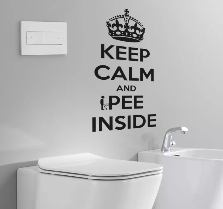 Adhesivo decorativo pee inside - TenVinilo