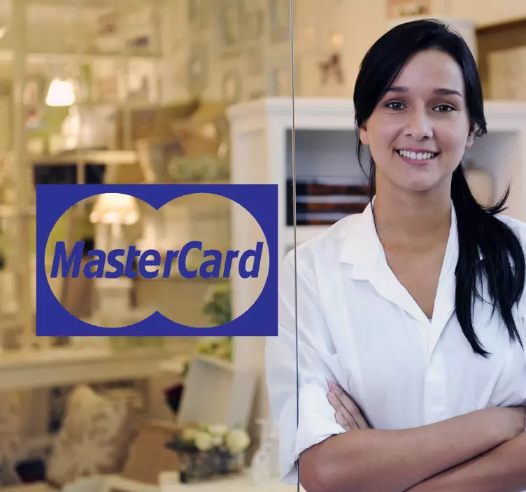 Adhesivo decorativo tarjeta mastercard silueta - TenVinilo