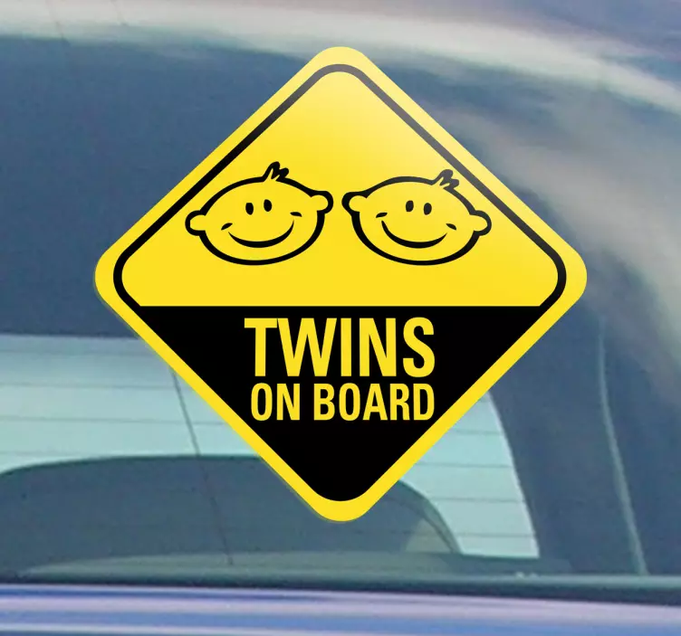 Adhesivo para coche twins on board - TenVinilo