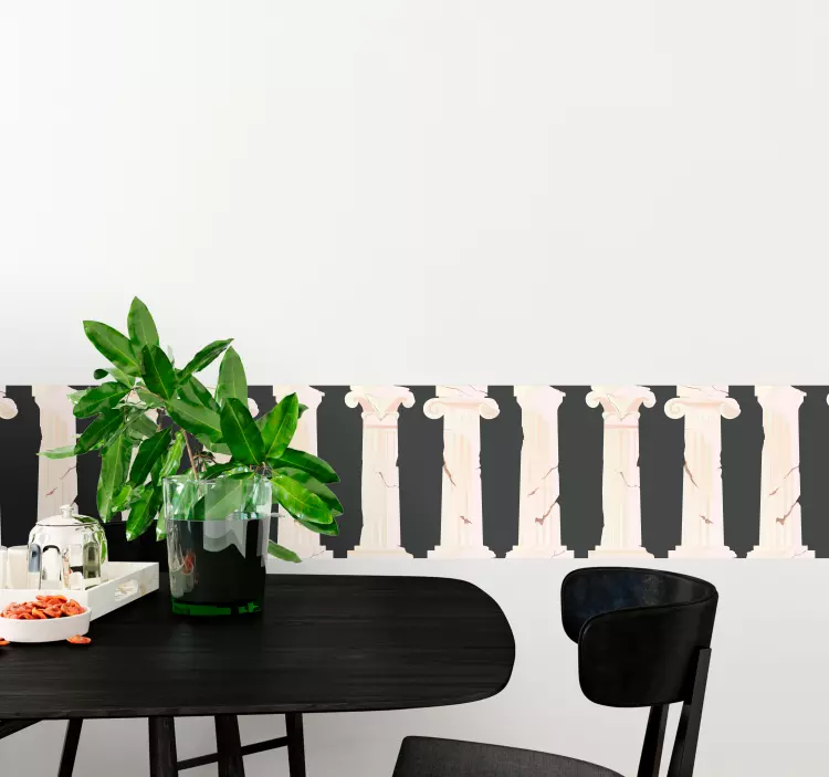 Cenefa adhesiva Antiguas columnas griegas rotas - TenVinilo