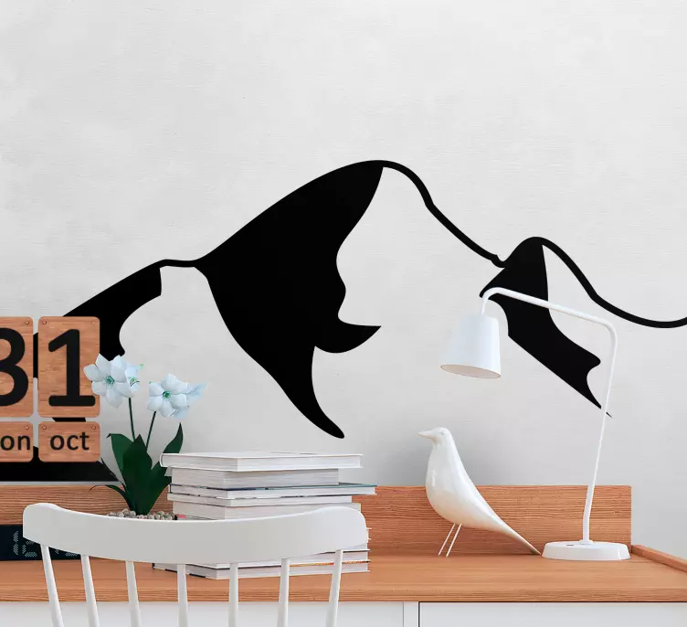 Vinilo naturaleza Tres montañas silueta - TenVinilo