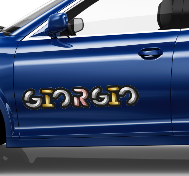 Pegatina coche creación de nombre personalizado - TenVinilo