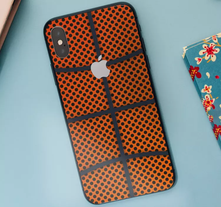 Pegatina iPhone patrón de baloncesto - TenVinilo