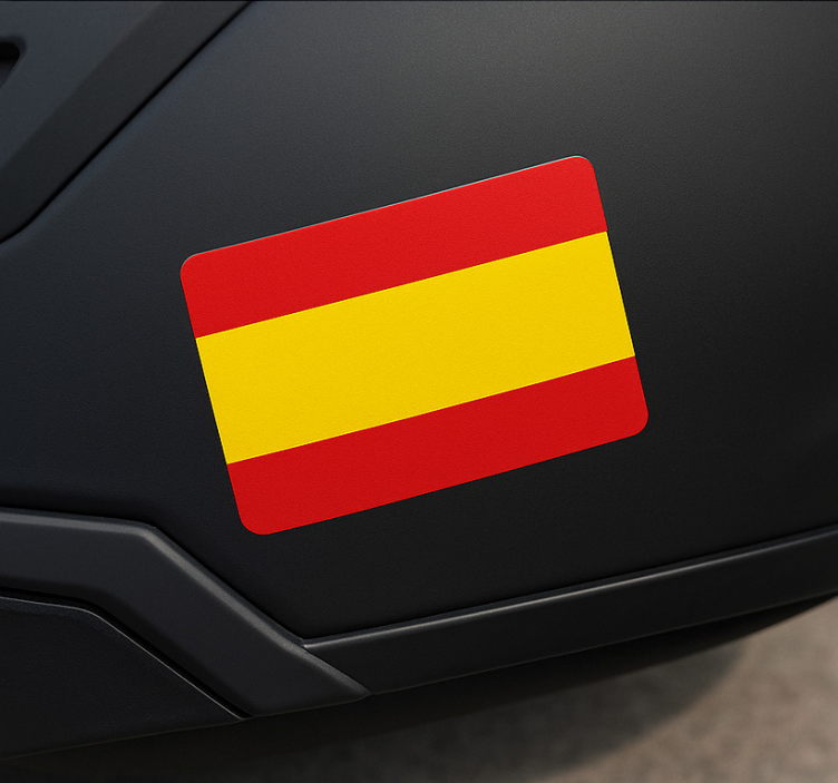 Pegatina moto bandera de españa para casco - TenVinilo