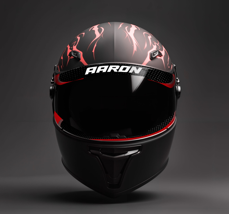 Pegatina moto texto de visera personalizable - TenVinilo