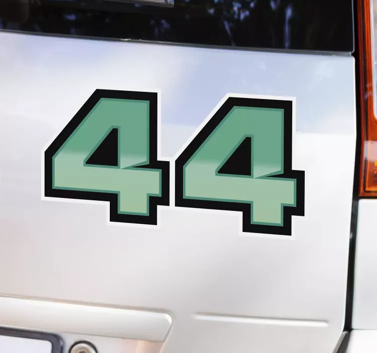 Sticker para coche número 44 de Hamilton - TenVinilo