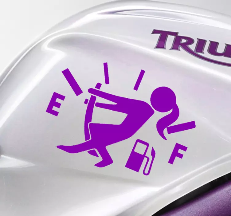 Vinilo para moto ilustración combustible vacío - TenVinilo