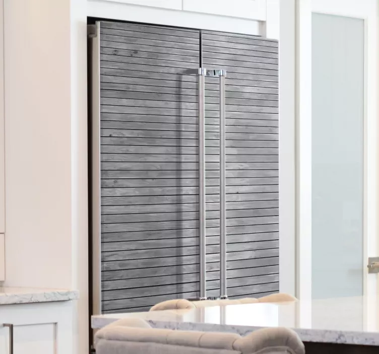 Vinilo para nevera Gris madera - TenVinilo