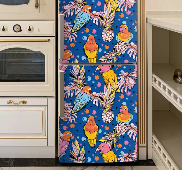 Vinilo para nevera Plumaje colorido - TenVinilo