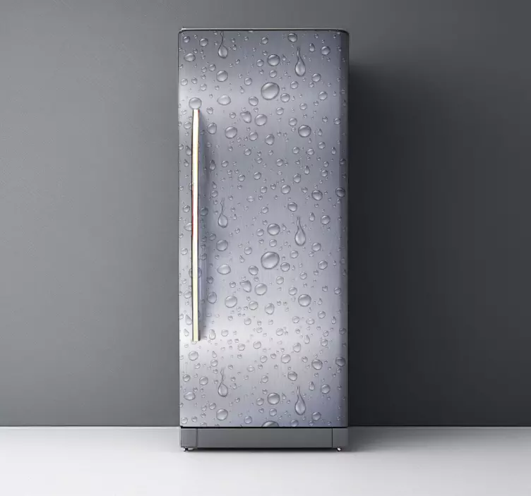 Vinilo para nevera vinilo de textura gris con gotas - TenVinilo