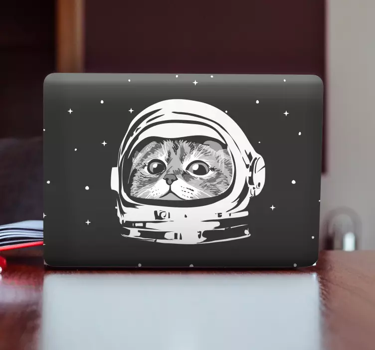 Vinilo para portátiles Diseño original del gato astronauta - TenVinilo