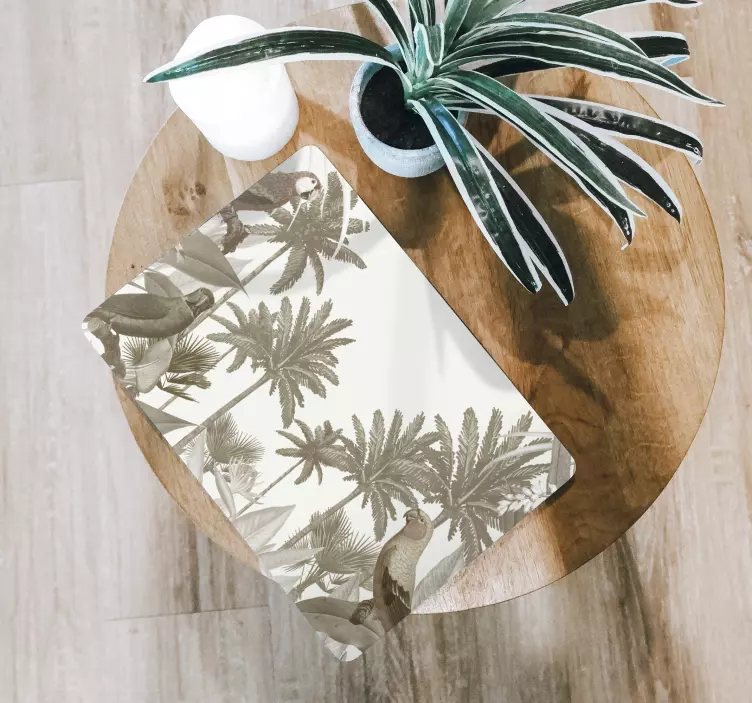 Vinilo para portátiles Fauna tropical de la vendimia - TenVinilo