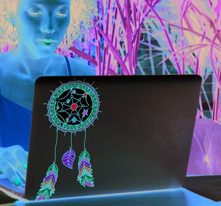 Vinilo para portátiles mandala atrapasueños - TenVinilo