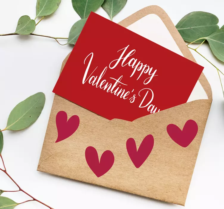 Vinilo san valentín Corazones rojos de san valentin - TenVinilo