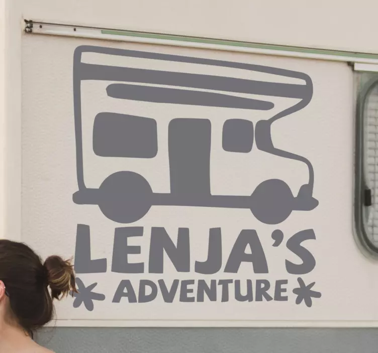 Pegatina viaje Aventura personalizable - TenVinilo