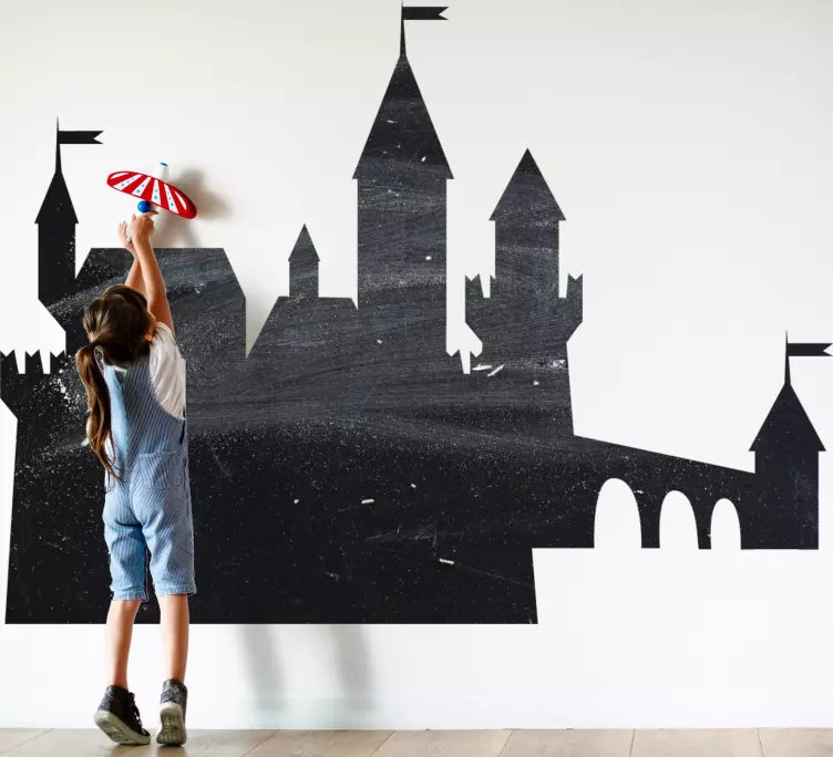 Vinilo pizarra Castillo increíble silueta - TenVinilo