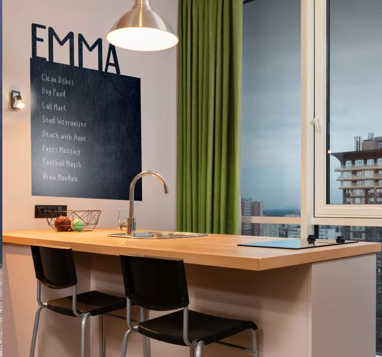 Vinilo pizarra negra Pizarra personalizada - TenVinilo