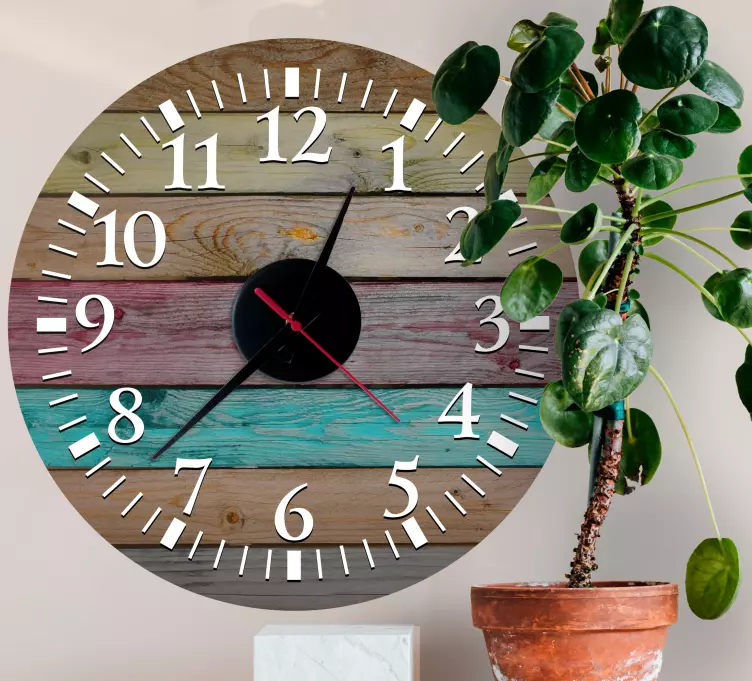 Reloj vinilo pared Vintage de estilo antiguo en diferentes colore
