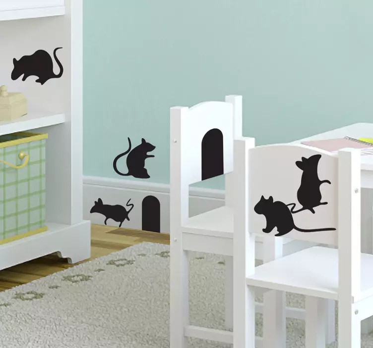 Sticker adhesivos ratas - TenVinilo