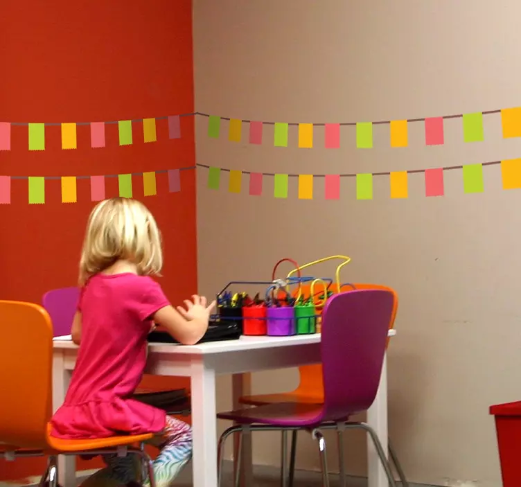 Sticker de banderines rectangulares - TenVinilo