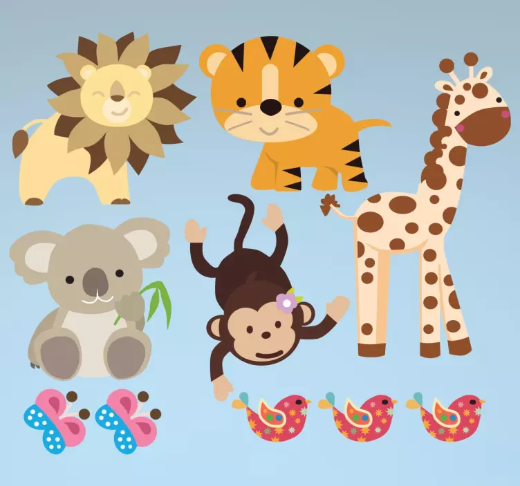 Stickers animales salvajes - TenVinilo