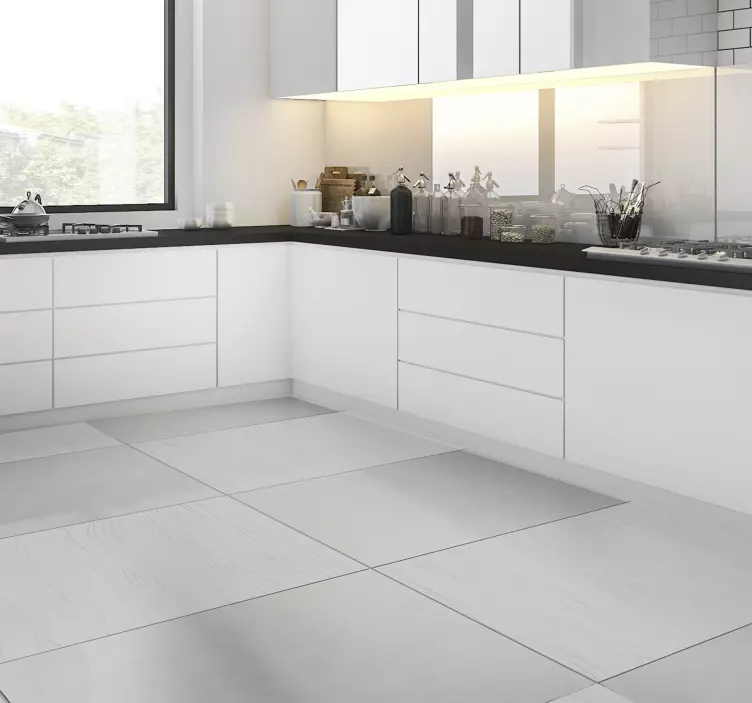 Suelo vinílico tableros de madera gris - TenVinilo