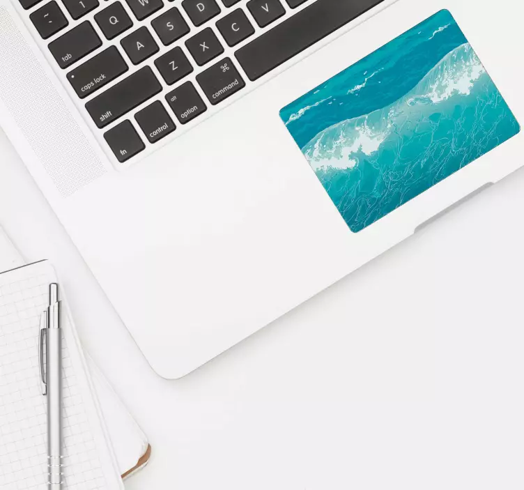 Vinilo decorativo portátil trackpad de mar - TenVinilo