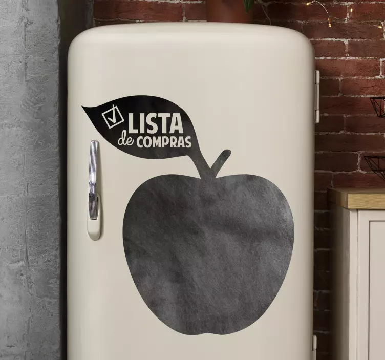 Vinilo pizarra para nevera lista de compras - TenVinilo