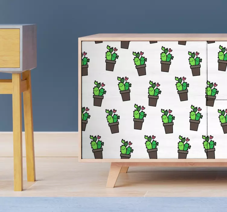Vinilo decorativo para muebles de cactus  - TenVinilo