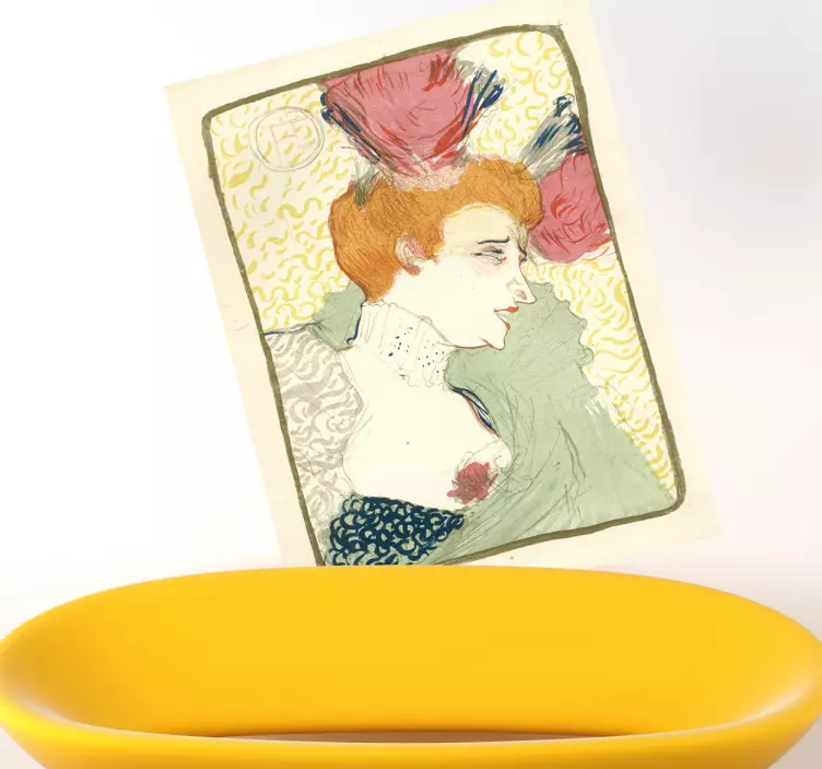 Vinilo arte ilustración de retrato elegante - TenVinilo