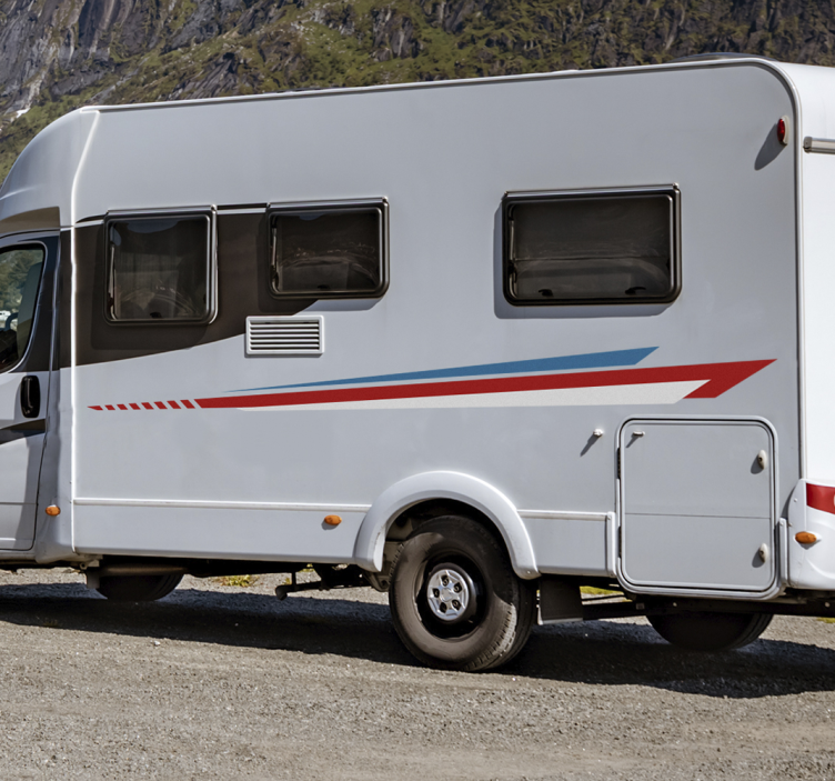 Vinilo autocaravana rayas laterales - TenVinilo