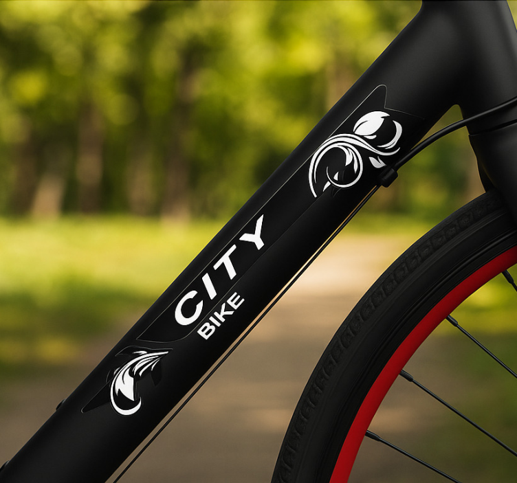 Vinilo bicicleta colección de bicicletas urbanas - TenVinilo