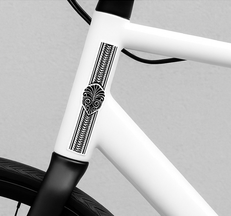 Vinilo bicicleta sábana tribal maorí - TenVinilo
