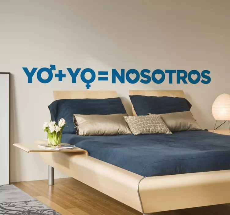 Vinilo cabecero cama nosotros - TenVinilo