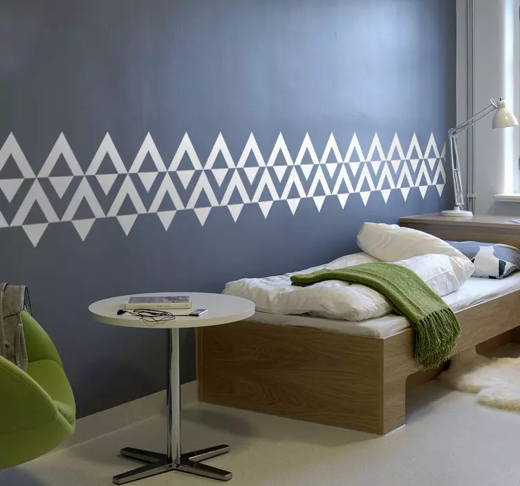 Cenefa adhesiva triángulos estilo nórdico - TenVinilo