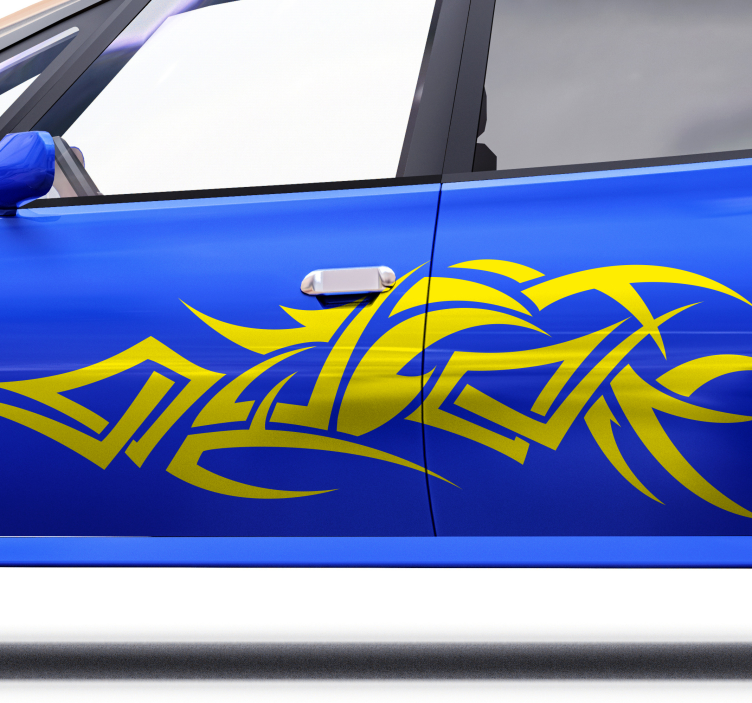 Pegatina coche decoración tribal - TenVinilo