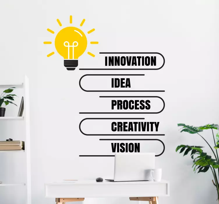 Vinilo concepto de idea brillante - TenVinilo