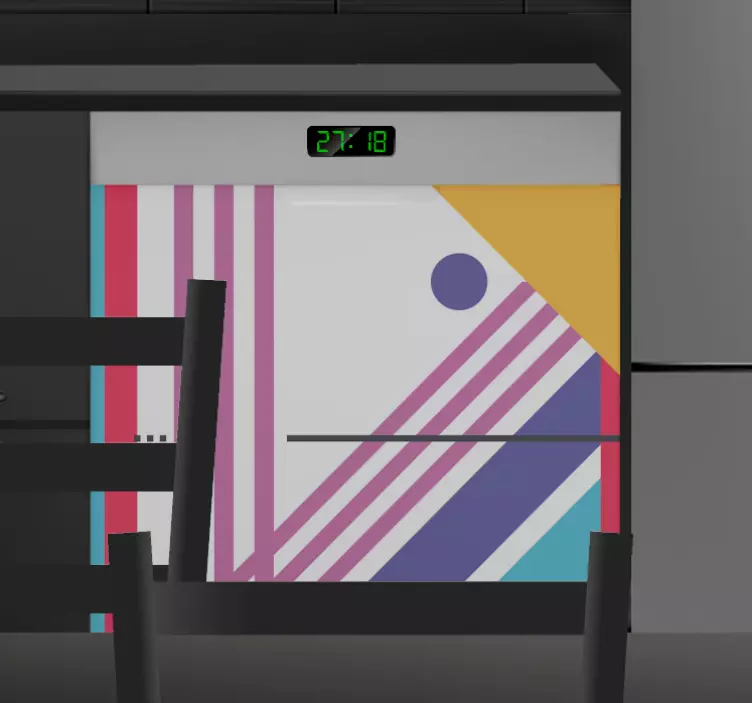 Vinilo de electrodomésticos geométrico - TenVinilo