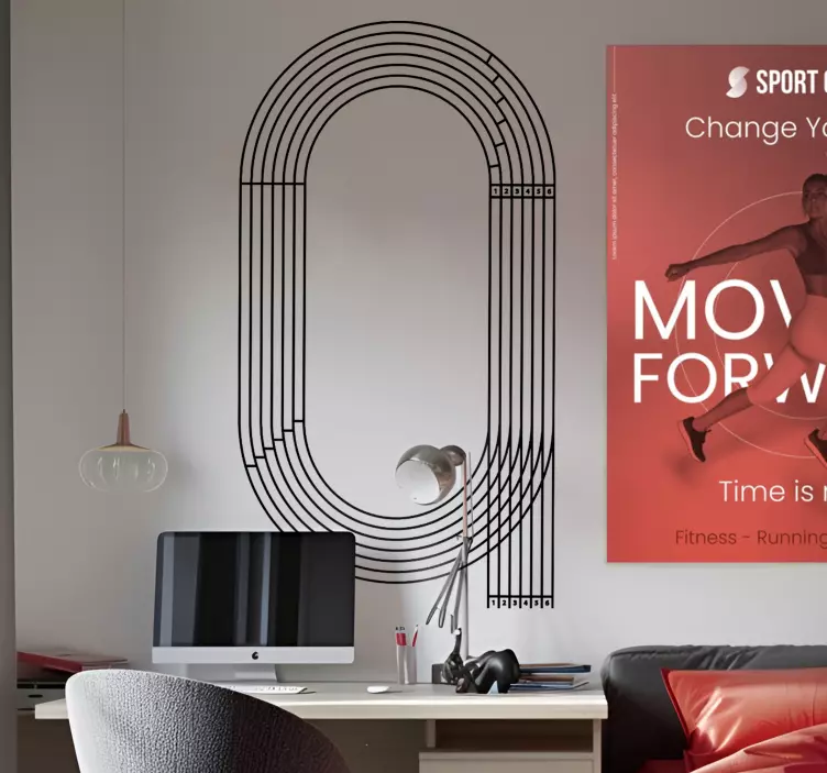 Mural de deportes olímpicos pista de carreras - TenVinilo