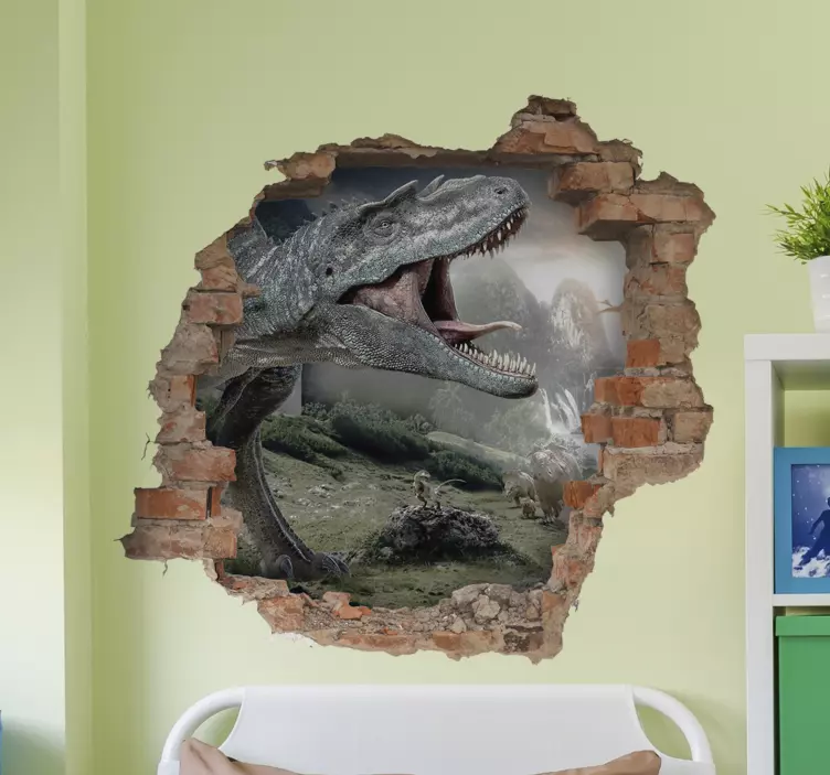 Vinilo 3D dinosaurios jurásico clásico - TenVinilo