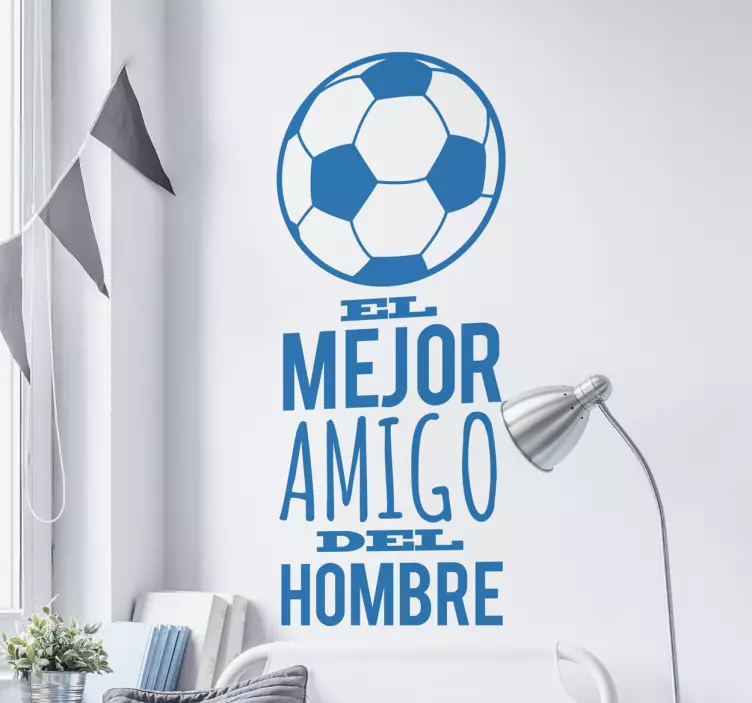 Vinilo de texto balón de fútbol - TenVinilo